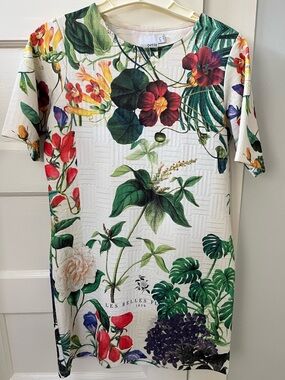 ASOS Petite Floral Print Shift Dress - Multicolor